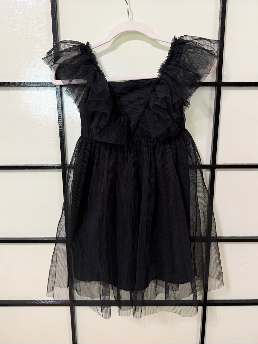 girls black tulle dress